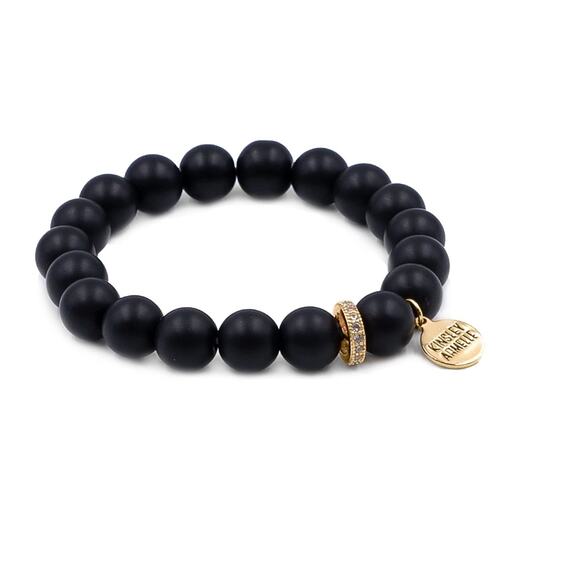 Kinsley Armelle Jewelry - RETAIL $45 Kinsley Armelle Eternity Collection Coal Onyx Bracelet*BRAND NEW